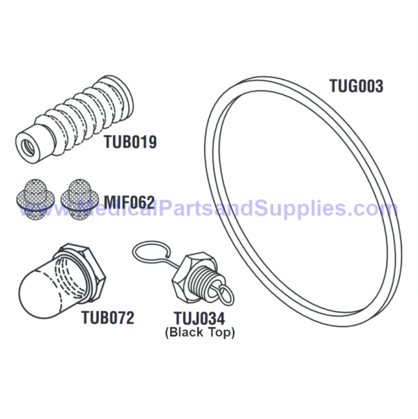 PM Kit with Door Gasket for the Tuttnauer® 2540M, Part TUK128 (OEM Part 02610023)