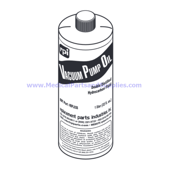 Vacuum Pump Oil for the Sterrad® NX with Adixen/Pfeiffer Pump, Part RPL926 (OEM Part 37-00579-003)