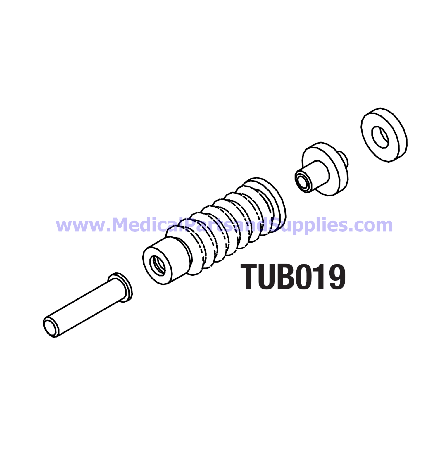 Door Bellows Assembly Kit for Tuttnauer® Autoclaves, Part TUK030 (OEM Part CT241111)