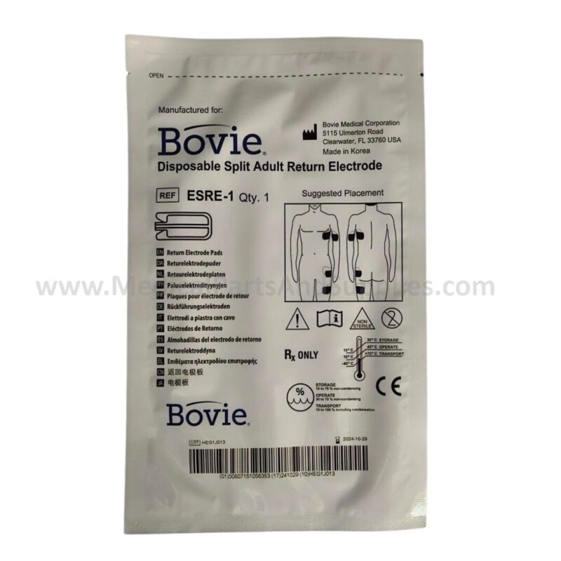 ESRE - Disposable Split Adult Return Electrodes Without Cable, Bovie® Medical