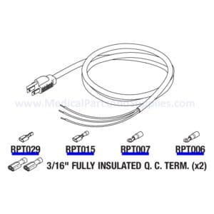 Power Cord for the SciCan® Statim® 2000, Part RPC288 (OEM Part #015-1139-00 / 1530661)