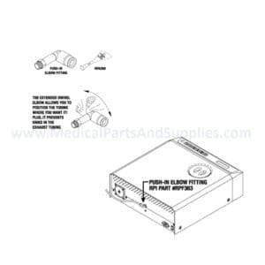 Swivel Elbow for the SciCan® Statim® 2000, Part RPF363 (OEM Part #01-100782S)