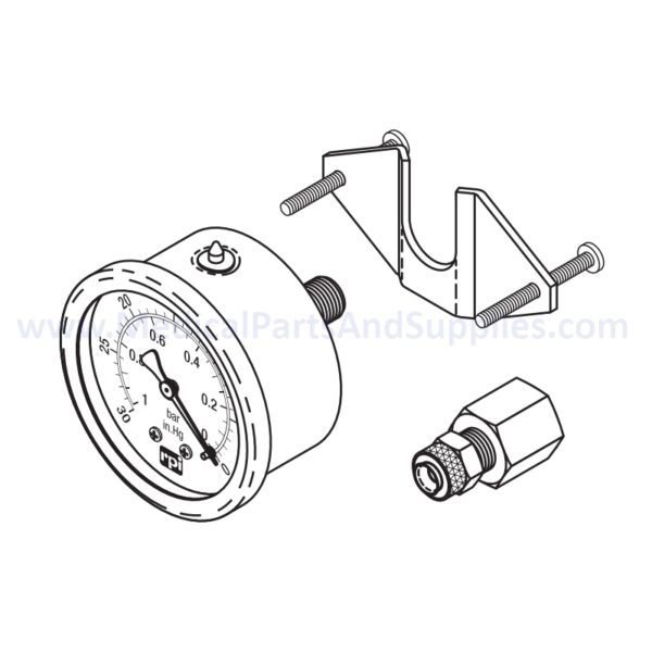 Vacuum Gauge for the DentalEZ® MC-201 FS, Part VPG094