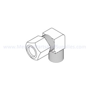Male Elbow (1/4") for the Midmark Ritter M9® Sterilizer, Part RPF231