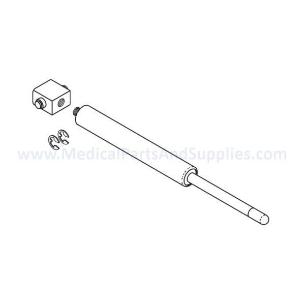 Gas Spring with Anchor (Ceiling or Track Mount) for the PELTON & CRANE LF II Dental Exam Light, Part PCS601 (OEM Part #014140)