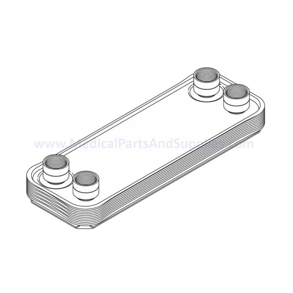 Heat Exchanger for the AMSCO/STERIS® Century V116, Part AMX218 (OEM Part 136809-711 / 136809-844 / 764328-456 (16" Kit with Plumbing) / 764328-457 (20" Kit with Plumbing))